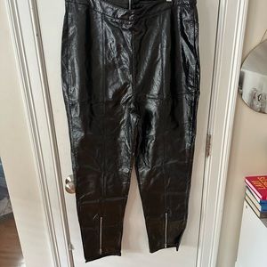 Nasty Gal, Plus Size Vinyl Zip Hem Pants
